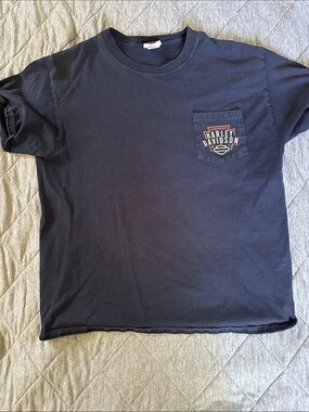 Harley-Davidson Navy Short Sleeve Pocket Tee with Logo